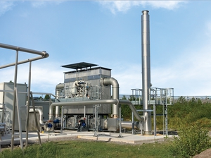 POST-COMBUSTION PLANT FOR UPGRADING OF BIOGAS IN BIOMETHANE OFF GAS